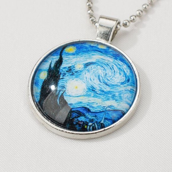 Jewelry - Starry Night Round Charm Necklace, NWT